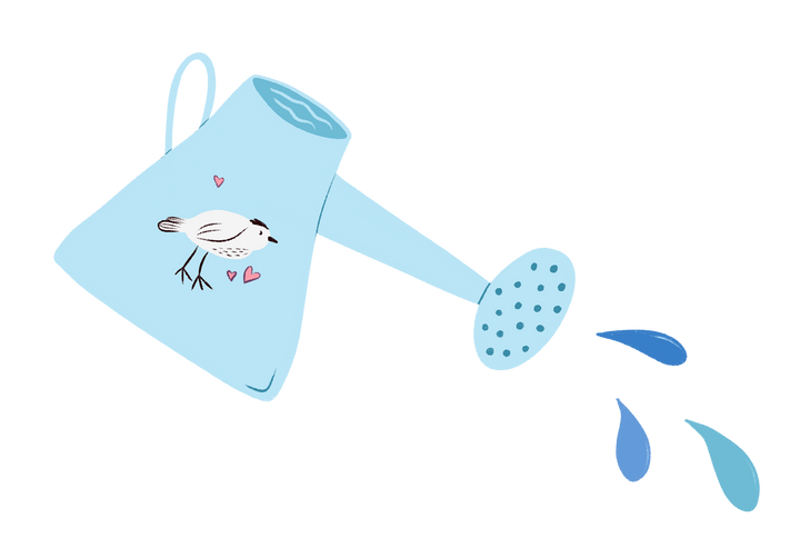Blue Watering Can Camping Enamel Mug (Tend Collection)
