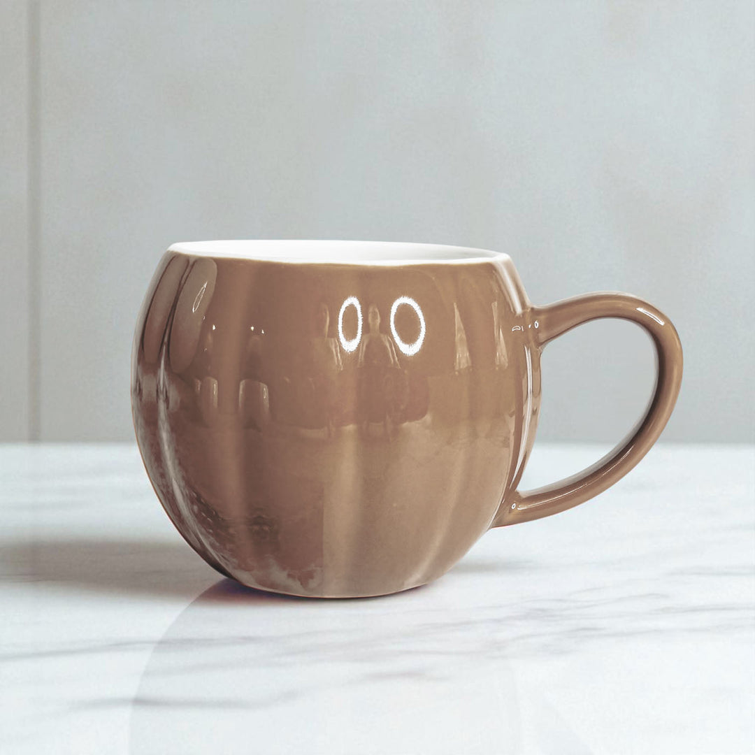 Pumpkin Shaped Ceramic Coffee Mug 16.8oz Fall Drinkware Great Gift for Friends