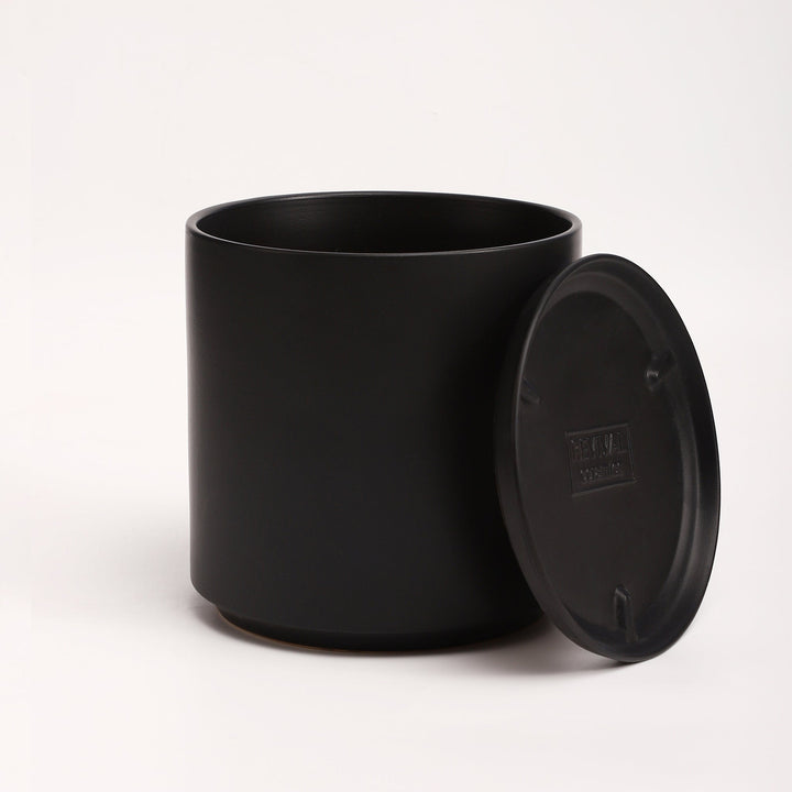 The Ceramic Cylinder Planter with Saucer, 2nd Generation