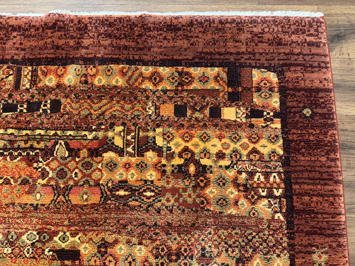 Couristan Rug 8x11 Brown Contemporary Wool Belgium Power Loomed Carpet
