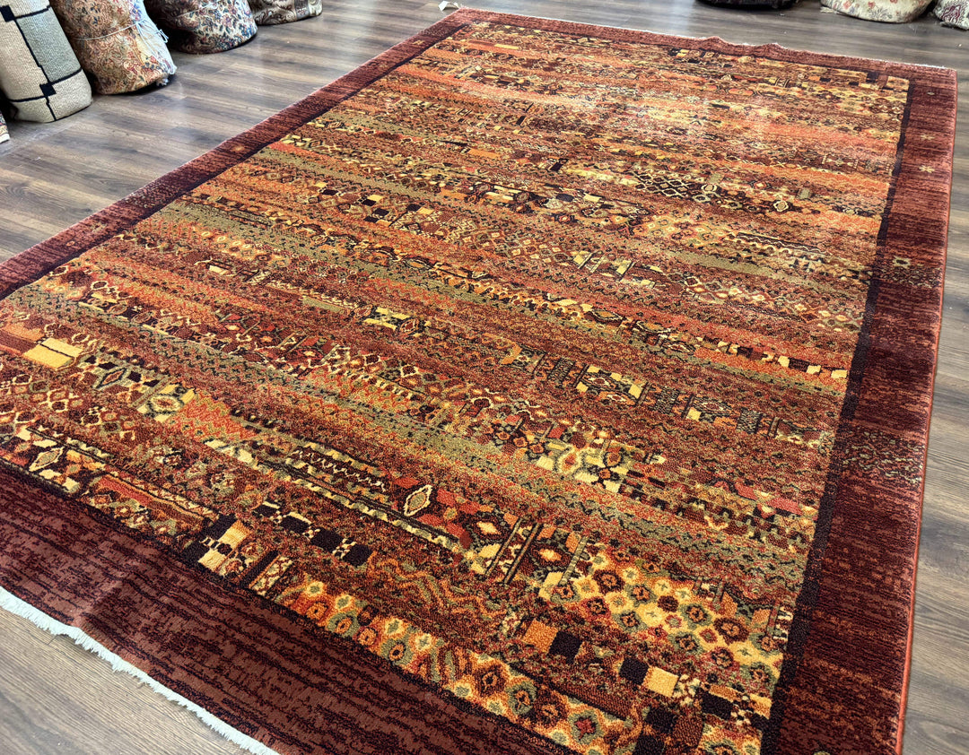 Couristan Rug 8x11 Brown Contemporary Wool Belgium Power Loomed Carpet