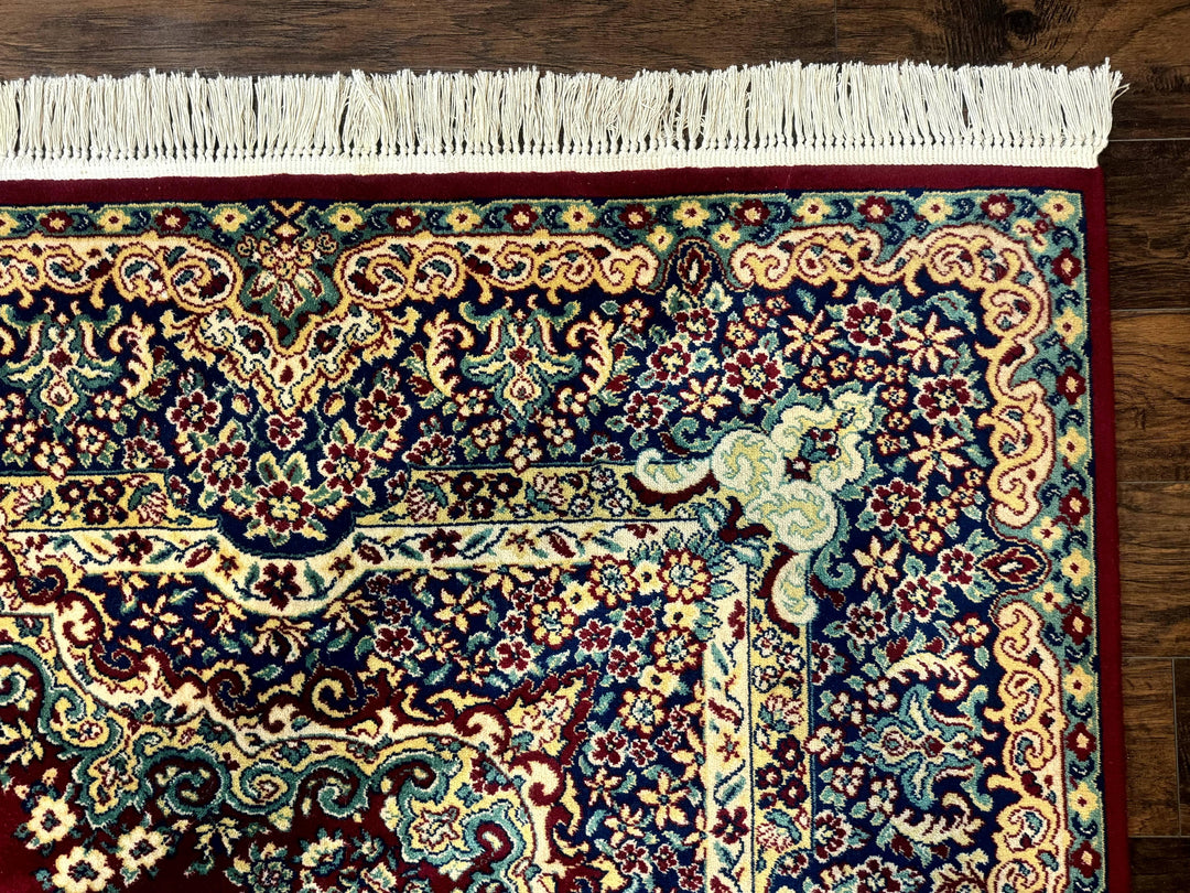Power Loomed Persian Oriental Rug 9x12, Vintage Wool Pile, Kirman Design