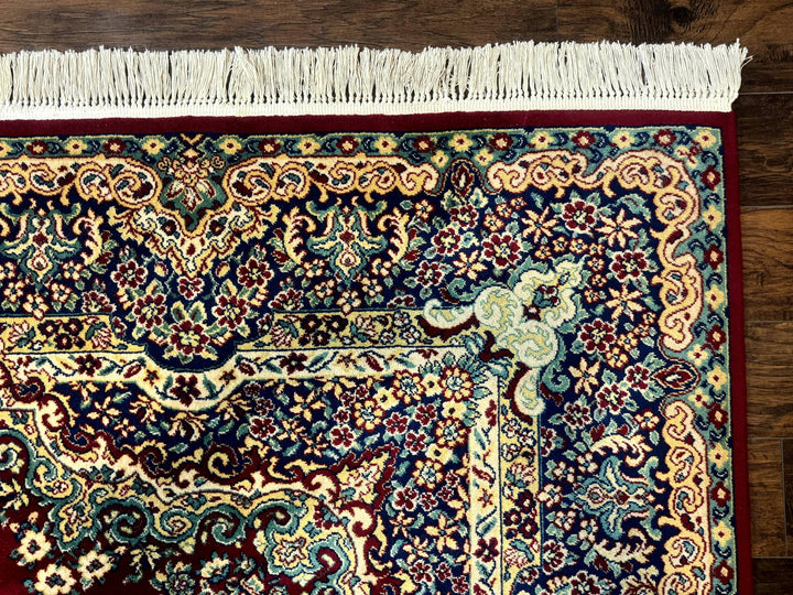 Power Loomed Persian Oriental Rug 9x12, Vintage Wool Pile, Kirman Design