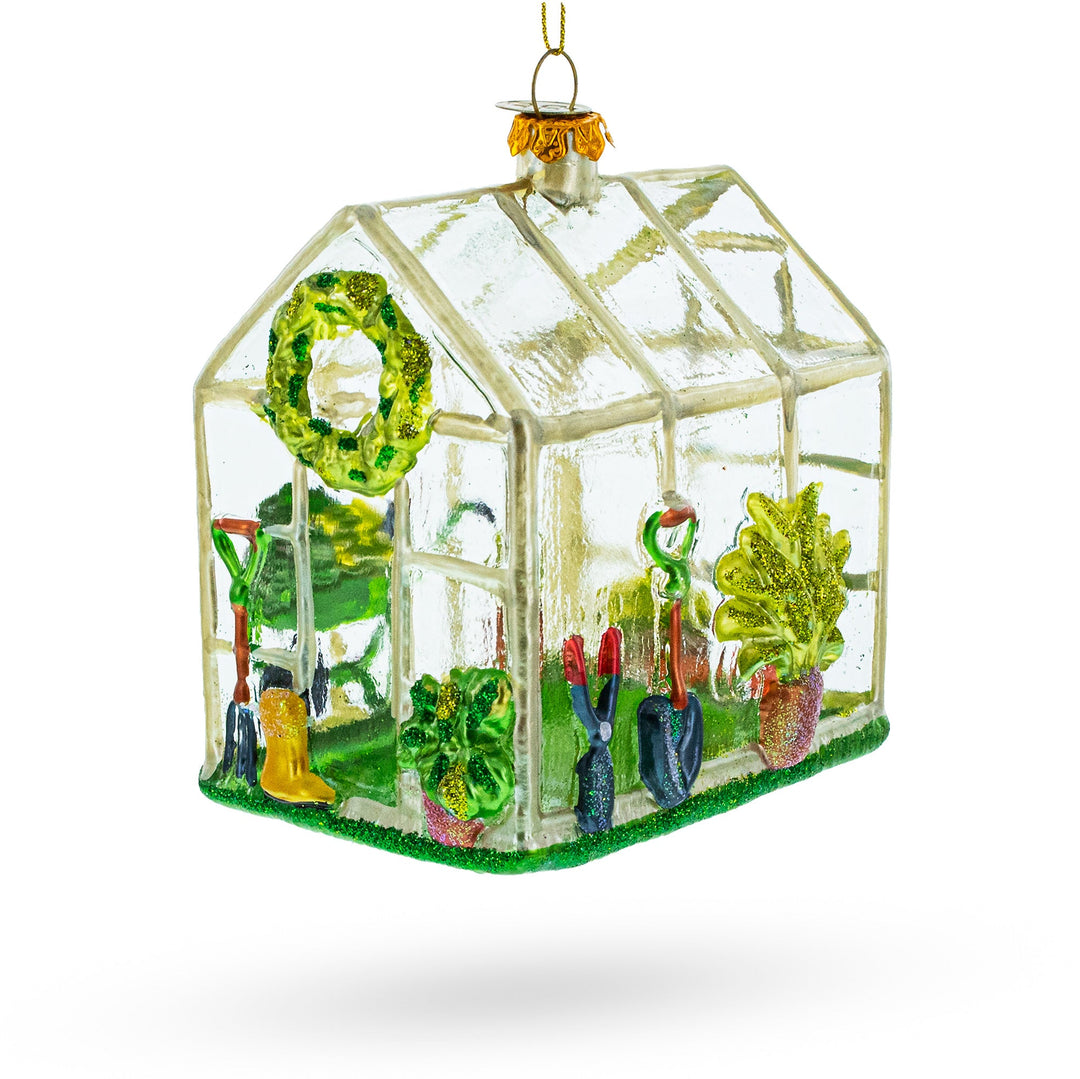 Greenhouse Glass Christmas Ornament