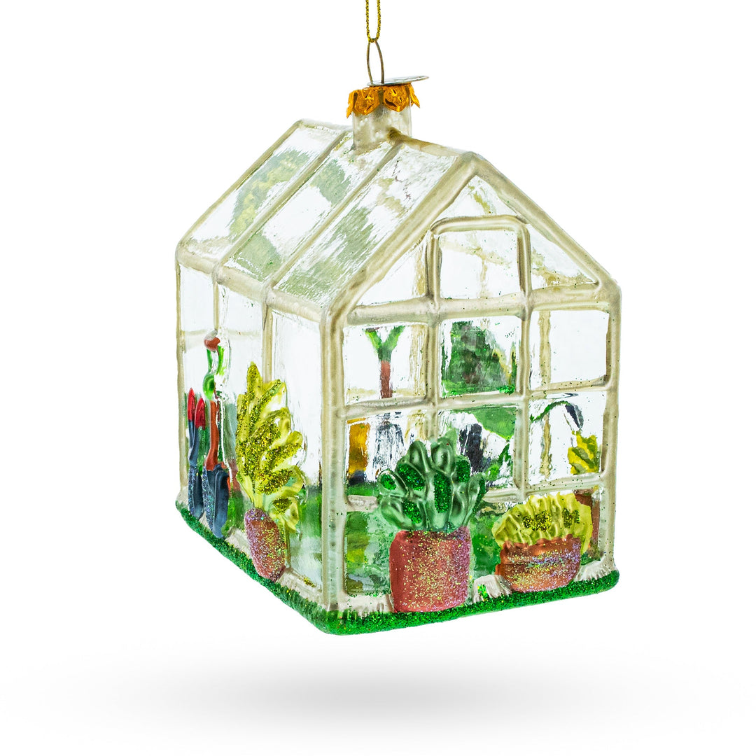 Greenhouse Glass Christmas Ornament