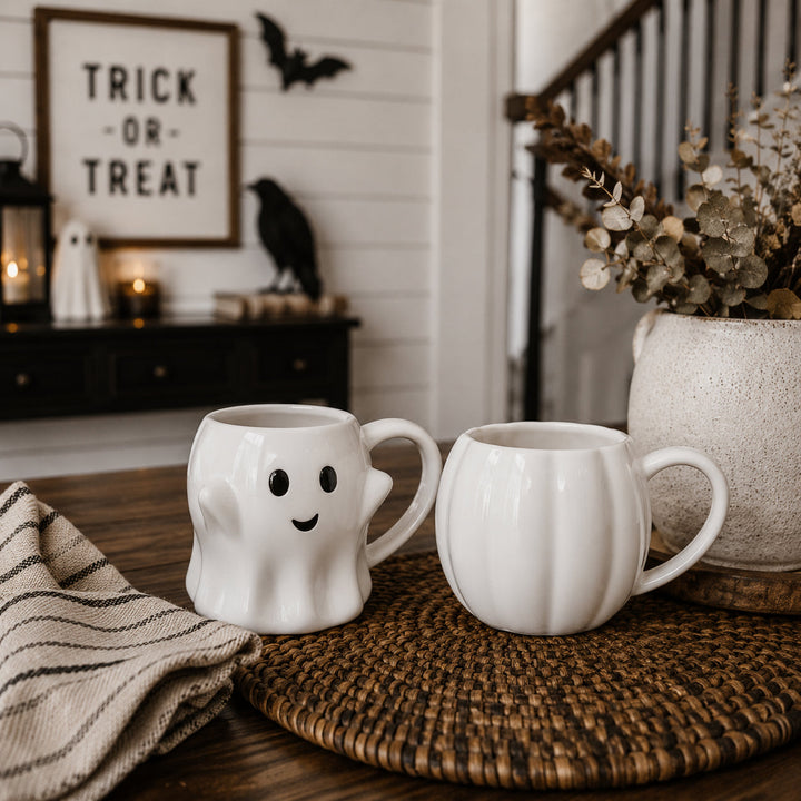 Pumpkin Shaped Ceramic Coffee Mug 16.8oz Fall Drinkware Great Gift for Friends