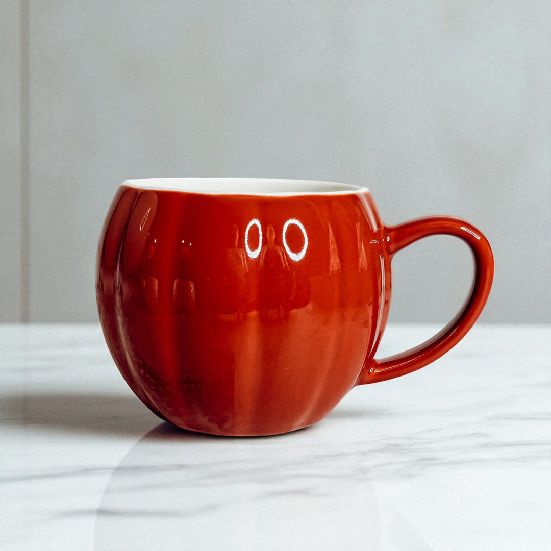 Pumpkin Shaped Ceramic Coffee Mug 16.8oz Fall Drinkware Great Gift for Friends