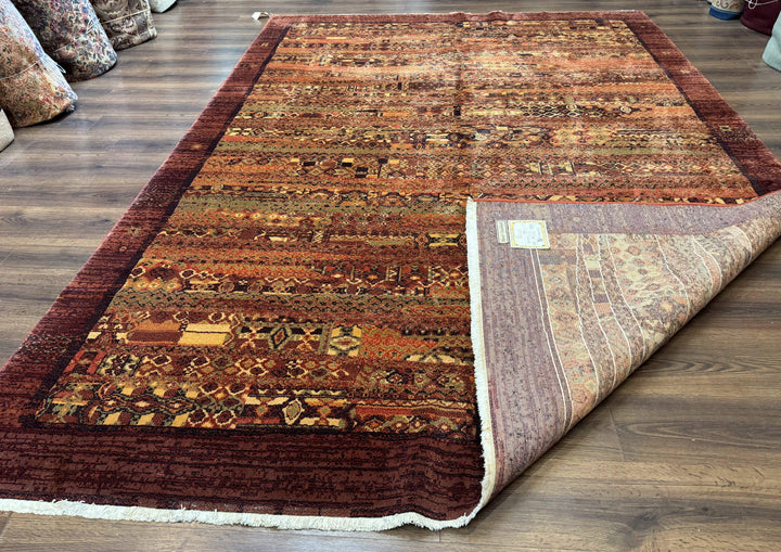 Couristan Rug 8x11 Brown Contemporary Wool Belgium Power Loomed Carpet