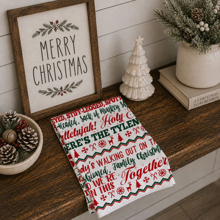 Griswold Humor Christmas Kitchen Tea Towel Funny Holiday Decor Cheeky Fun Gift