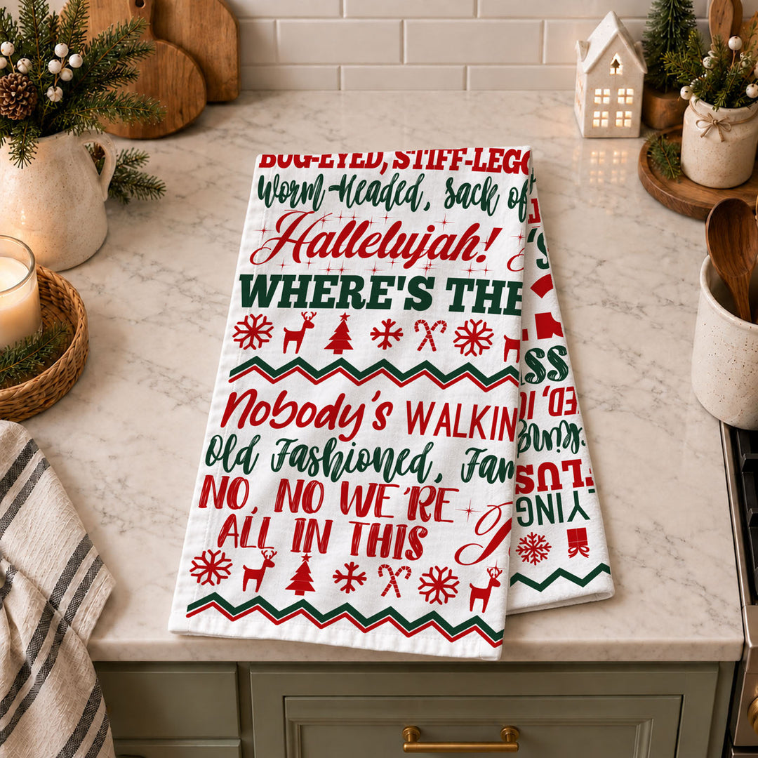 Griswold Humor Christmas Kitchen Tea Towel Funny Holiday Decor Cheeky Fun Gift