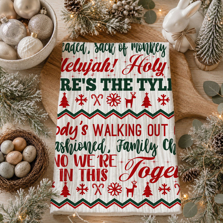 Griswold Humor Christmas Kitchen Tea Towel Funny Holiday Decor Cheeky Fun Gift