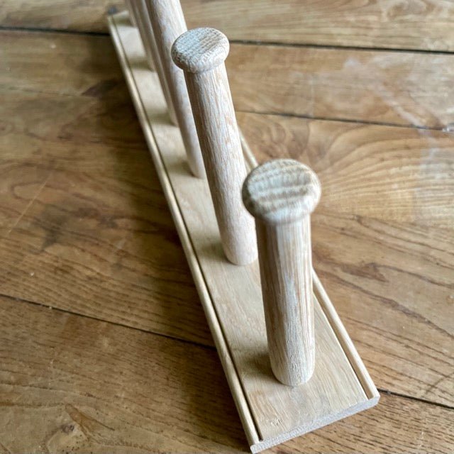 English Wellington Boot Rack - White Oak 2 Pair
