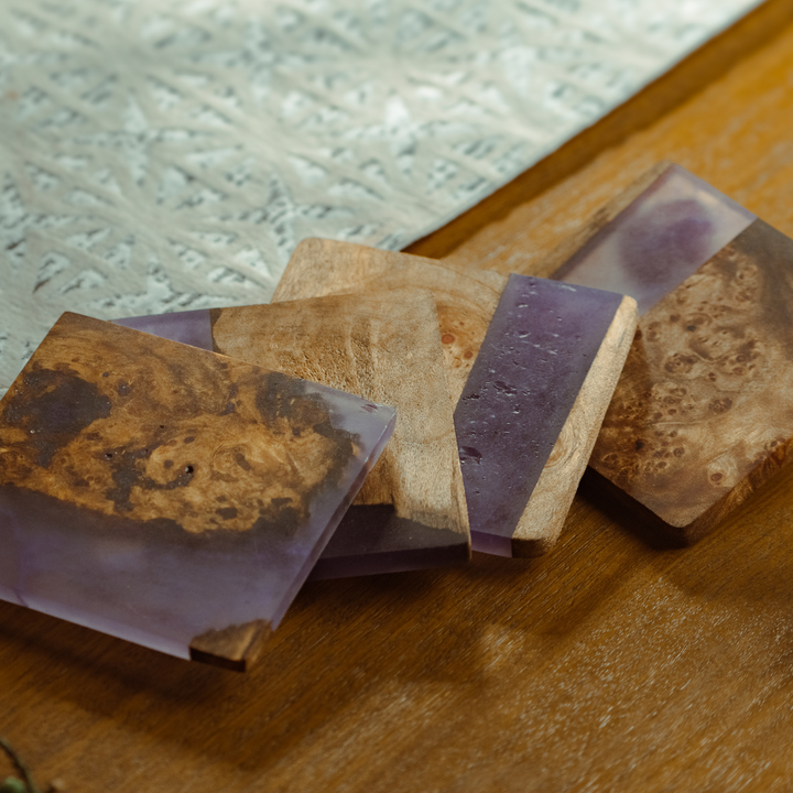 Handcrafted Coasters — Wood, Slate, Epoxy &amp; Marble &amp; Wood