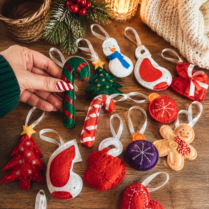 Felt Christmas Advent Calendar Reusable Holiday Countdown Decor Fun Holiday Gift