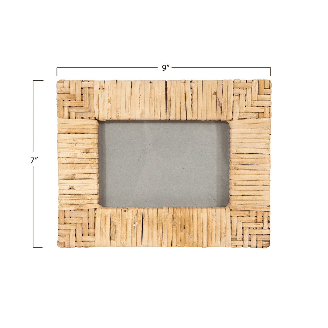 Hand-Woven Rattan 4x6 Picture Frame