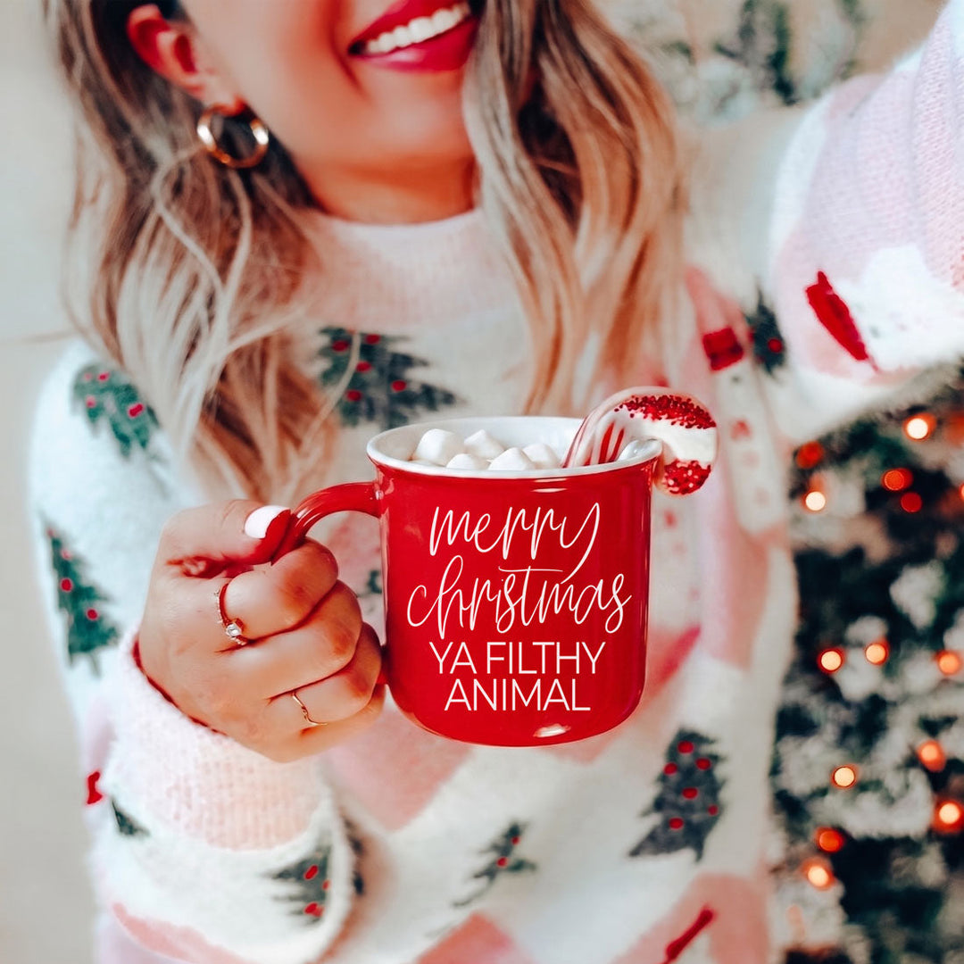 Ya Filthy Animal Ceramic Coffee Mug Funny Christmas Holiday Fun Gift for Friends