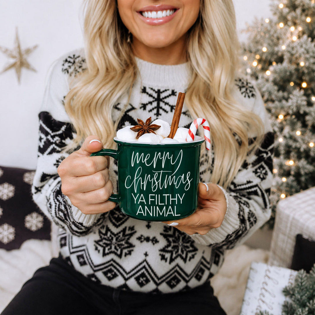 Ya Filthy Animal Ceramic Coffee Mug Funny Christmas Holiday Fun Gift for Friends