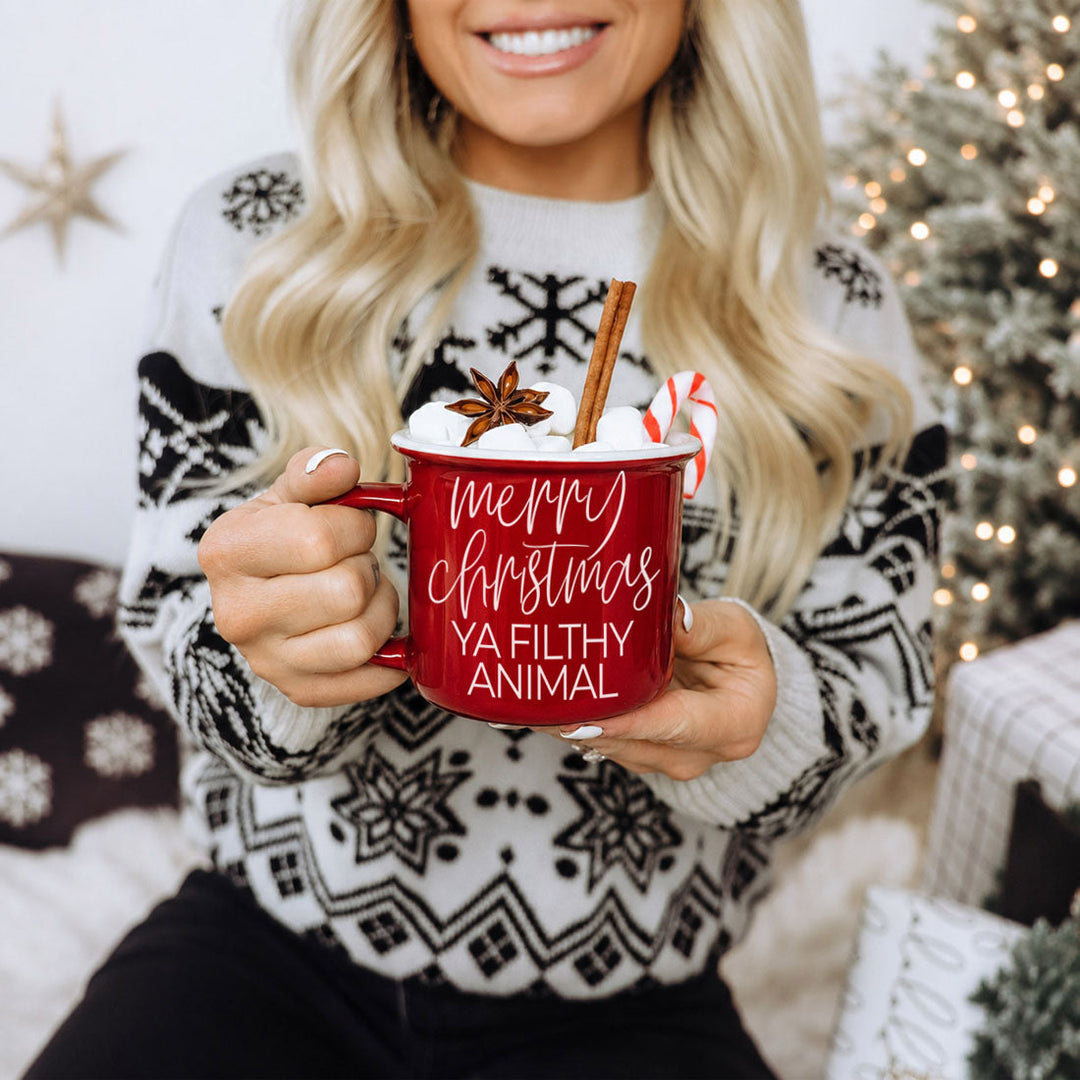 Ya Filthy Animal Ceramic Coffee Mug Funny Christmas Holiday Fun Gift for Friends