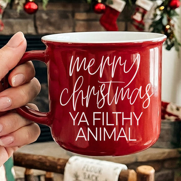 Ya Filthy Animal Ceramic Coffee Mug Funny Christmas Holiday Fun Gift for Friends