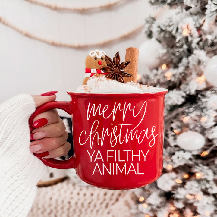 Ya Filthy Animal Ceramic Coffee Mug Funny Christmas Holiday Fun Gift for Friends