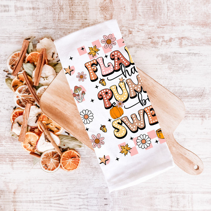 Pink Flannels Retro Fall Kitchen Tea Towel Autumn Decor Great Gift for Friends