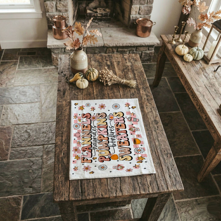 Pink Flannels Retro Fall Kitchen Tea Towel Autumn Decor Great Gift for Friends