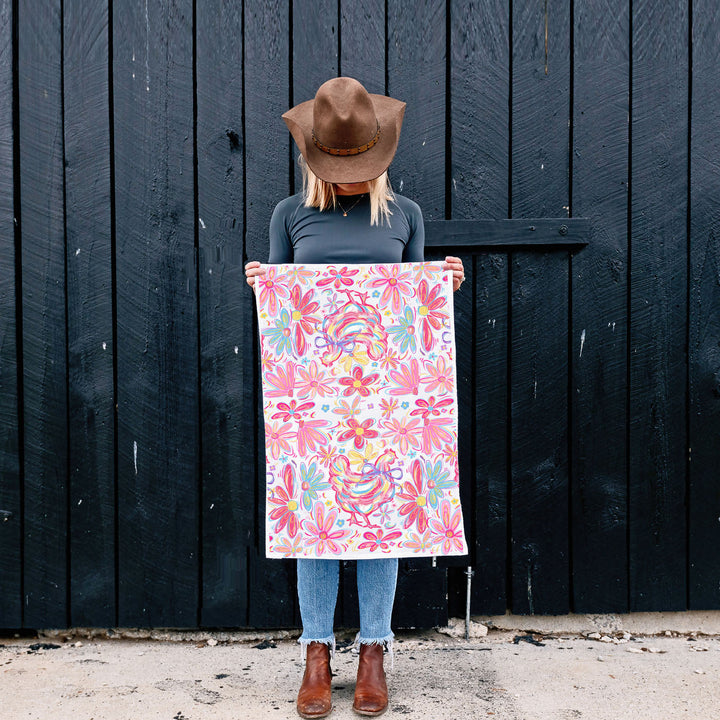 Floral Boho Chicken Cotton Kitchen Tea Towel Farmhouse Decor Great Gifts for Her
