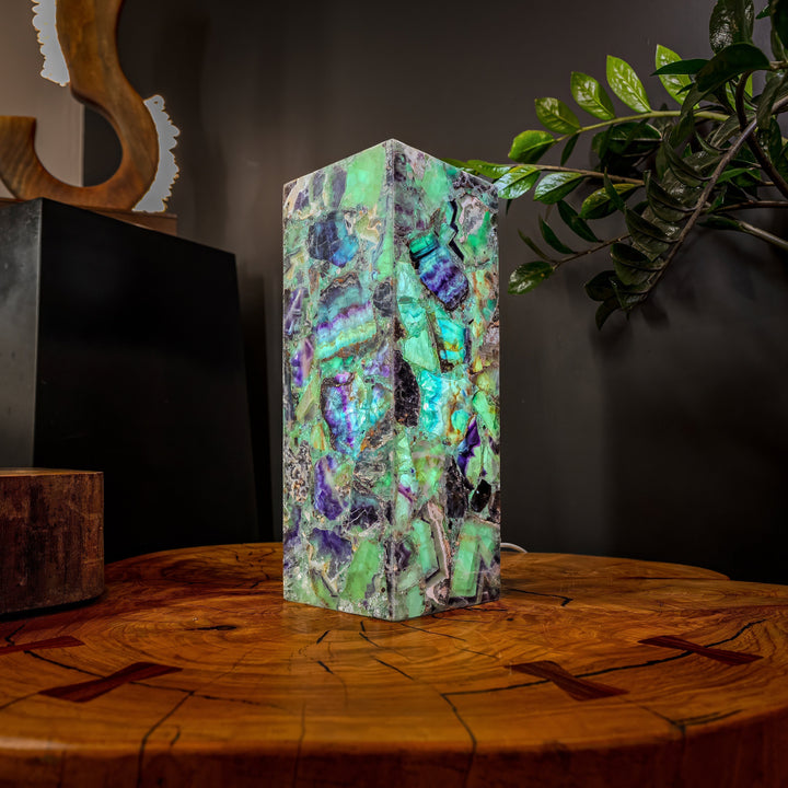 Fluorite Crystal Table Lamp 