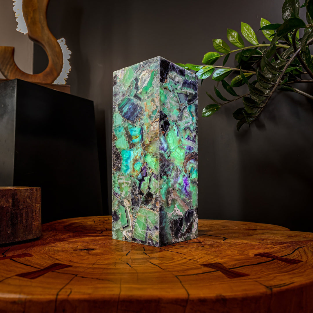 Fluorite Crystal Table Lamp 