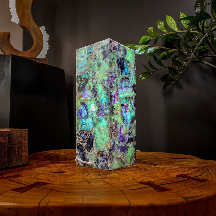 Fluorite Crystal Table Lamp 