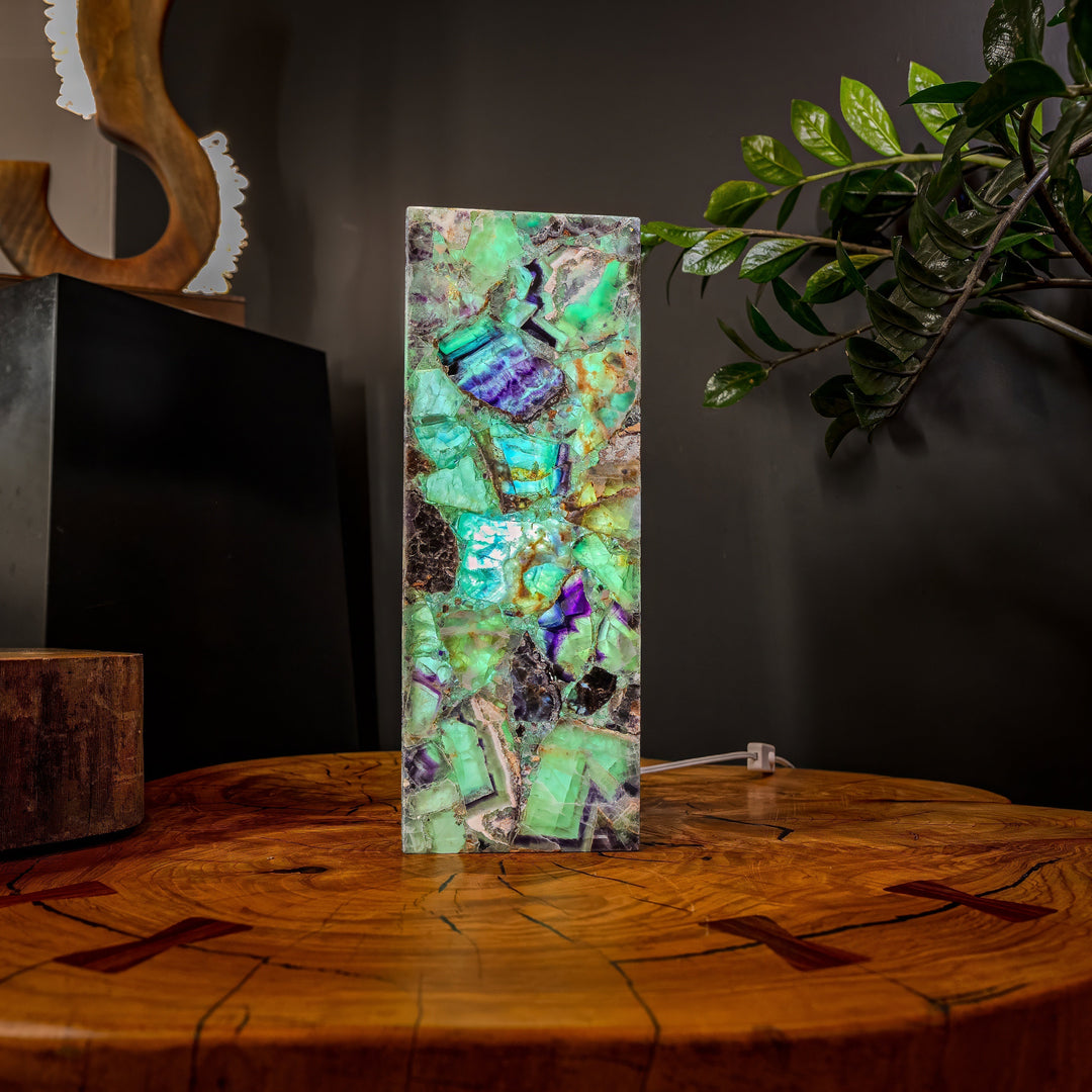 Fluorite Crystal Table Lamp 