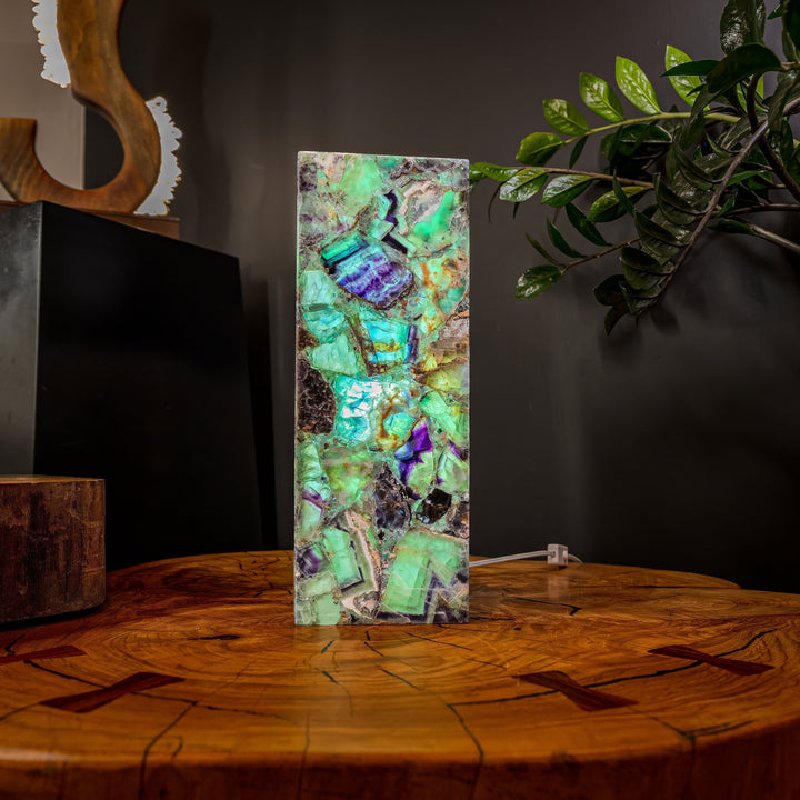 Fluorite Crystal Table Lamp 