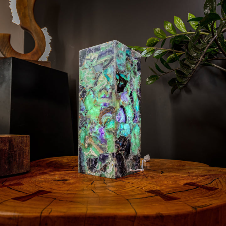 Fluorite Crystal Table Lamp 
