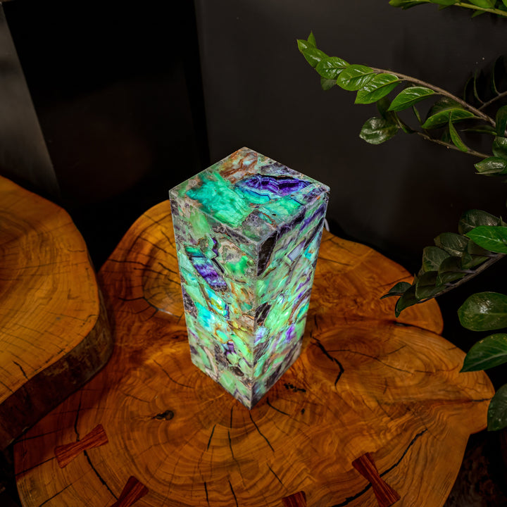 Fluorite Crystal Table Lamp 