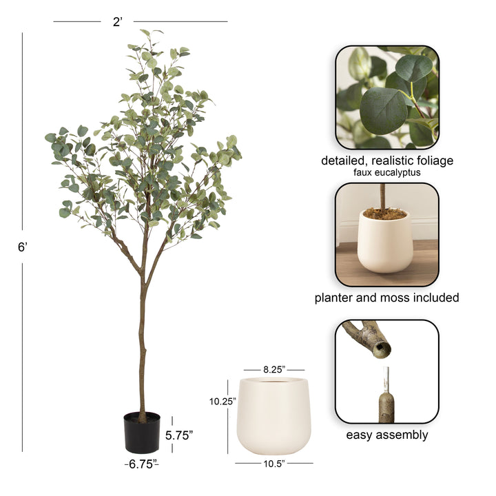 Eudora Faux Eucalyptus Tree