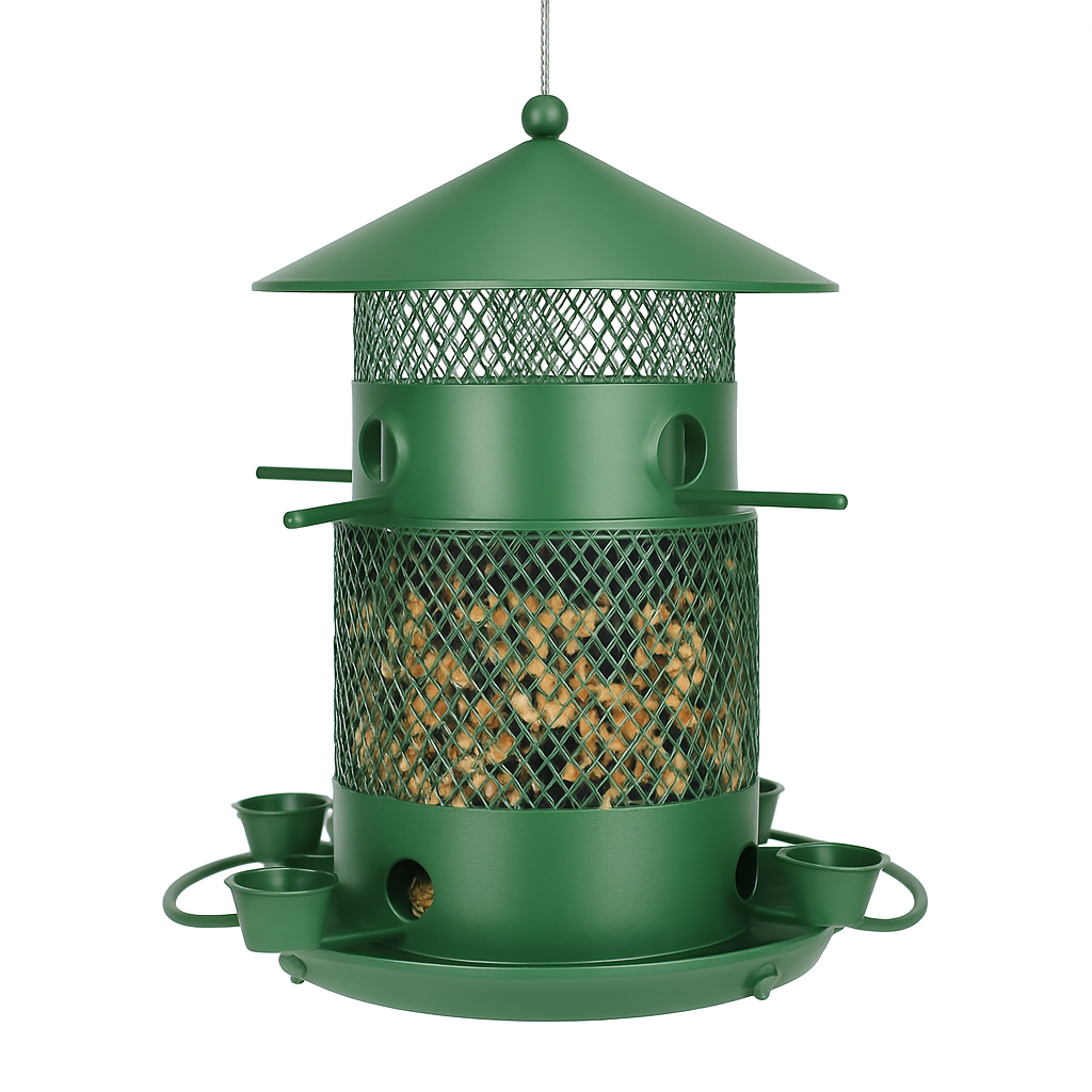 Wild Bird Feeder Squirrel-Proof Metal Seed Feeder