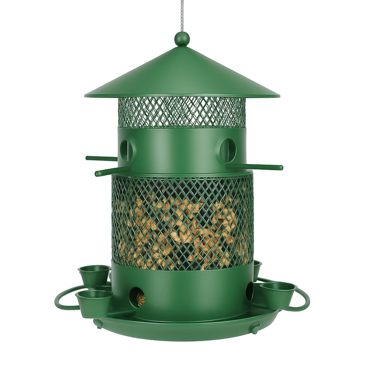 Wild Bird Feeder Squirrel-Proof Metal Seed Feeder