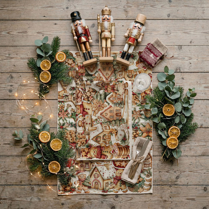 Gingerbread Christmas Kitchen Tea Towel Holiday Baking Decor Great Gifts for Her