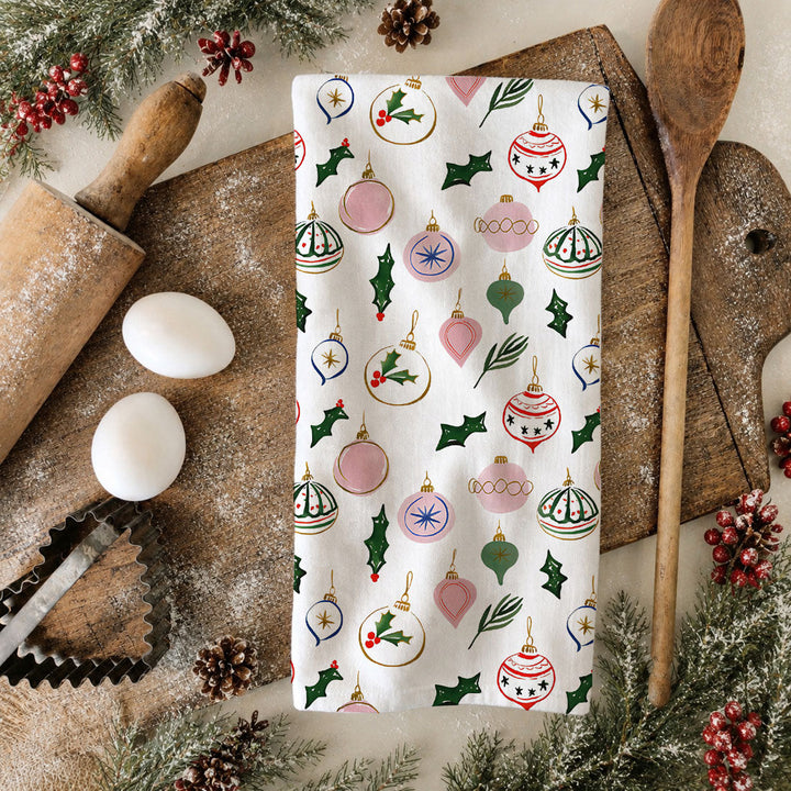 Ornament Greens Christmas Kitchen Tea Towel Holiday Decor Great Gifts PRE-ORDER