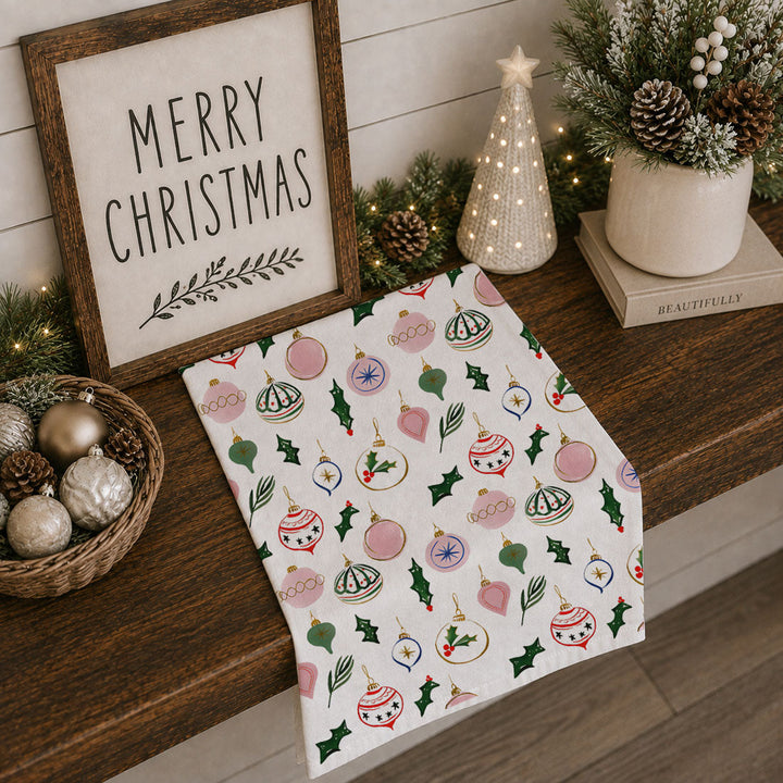 Ornament Greens Christmas Kitchen Tea Towel Holiday Decor Great Gifts PRE-ORDER
