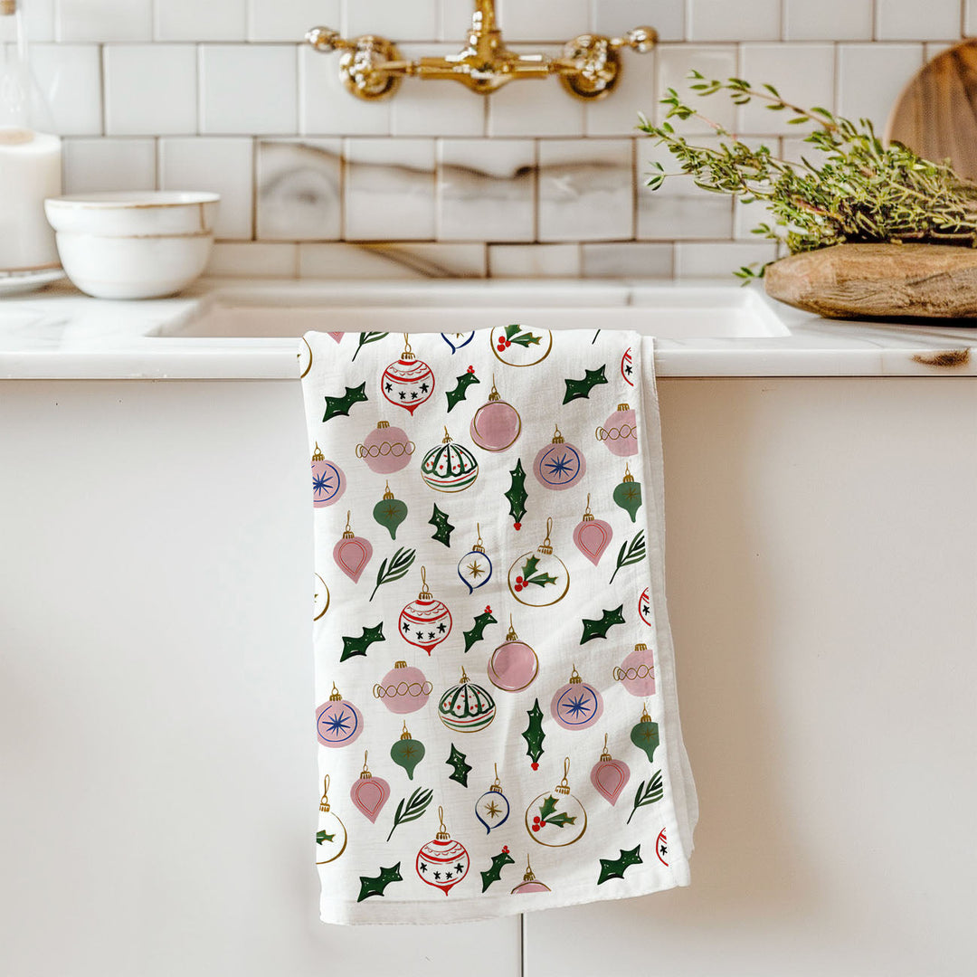 Ornament Greens Christmas Kitchen Tea Towel Holiday Decor Great Gifts PRE-ORDER