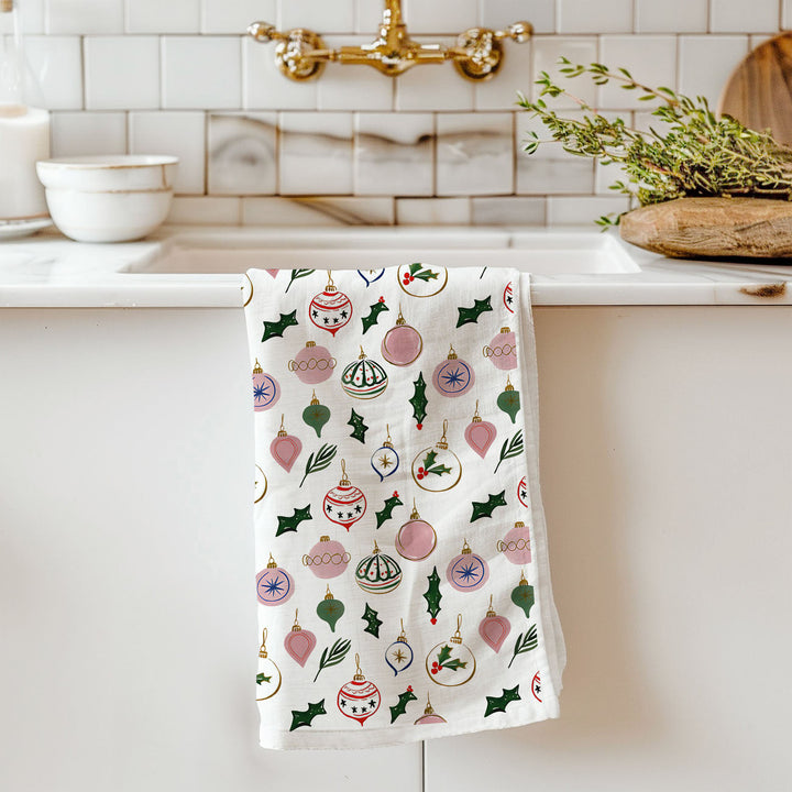 Ornament Greens Christmas Kitchen Tea Towel Holiday Decor Great Gifts PRE-ORDER