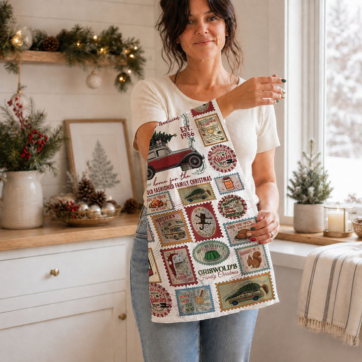 Griswold Vaca Christmas Kitchen Tea Towel Funny Holiday Decor Cheeky Fun Gift