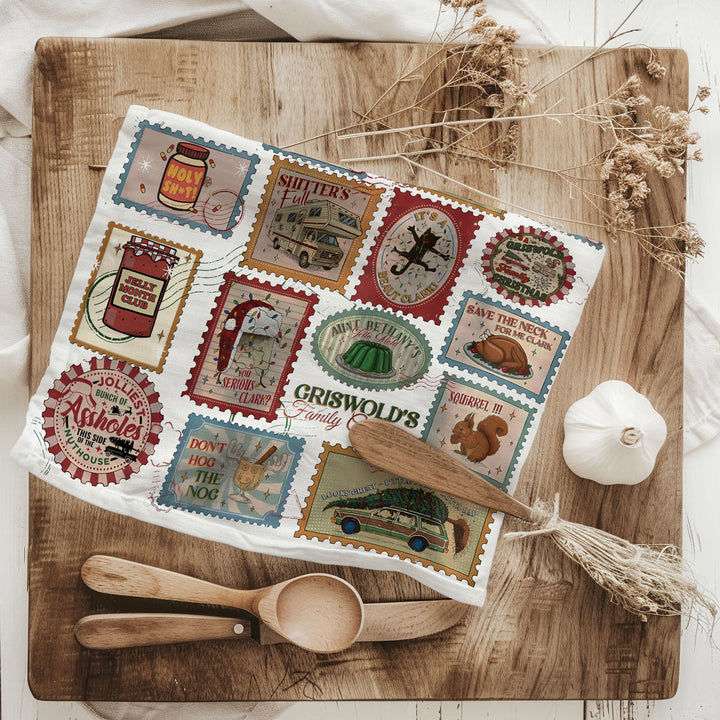 Griswold Vaca Christmas Kitchen Tea Towel Funny Holiday Decor Cheeky Fun Gift
