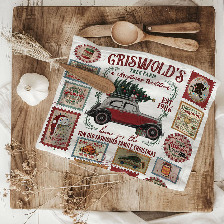 Griswold Vaca Christmas Kitchen Tea Towel Funny Holiday Decor Cheeky Fun Gift