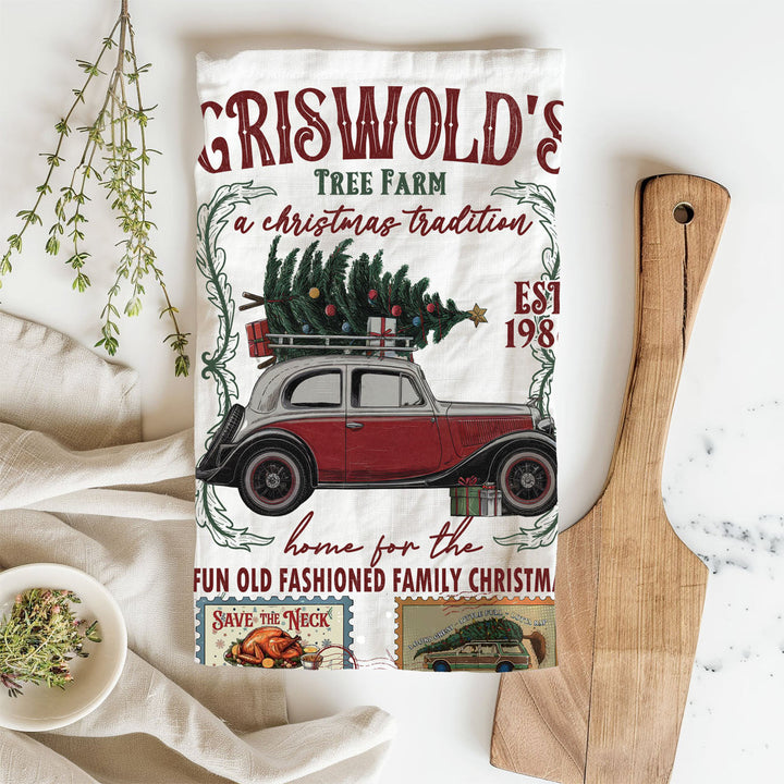Griswold Vaca Christmas Kitchen Tea Towel Funny Holiday Decor Cheeky Fun Gift