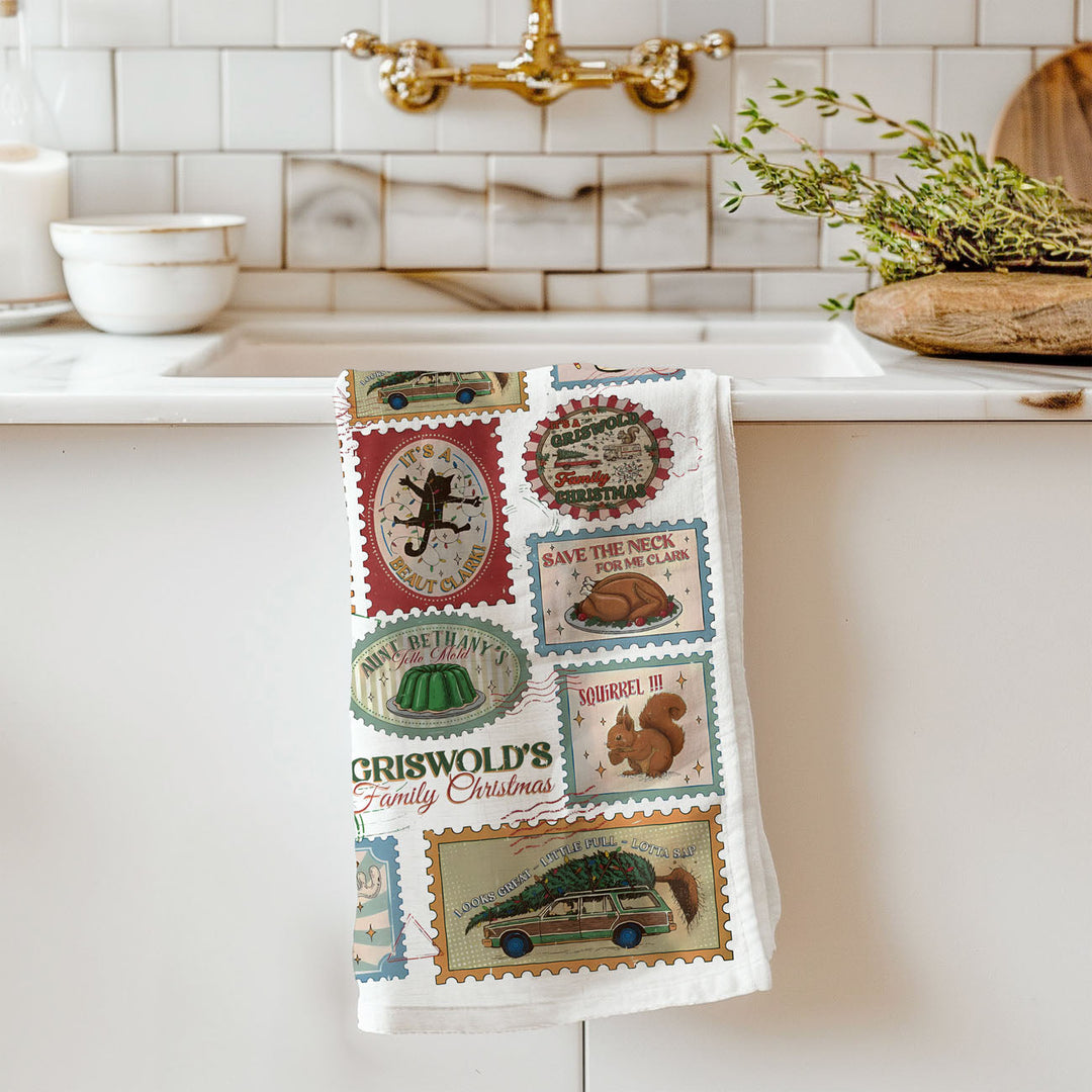 Griswold Vaca Christmas Kitchen Tea Towel Funny Holiday Decor Cheeky Fun Gift