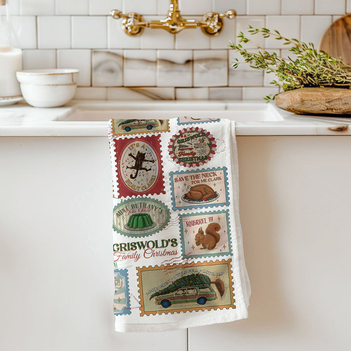 Griswold Vaca Christmas Kitchen Tea Towel Funny Holiday Decor Cheeky Fun Gift