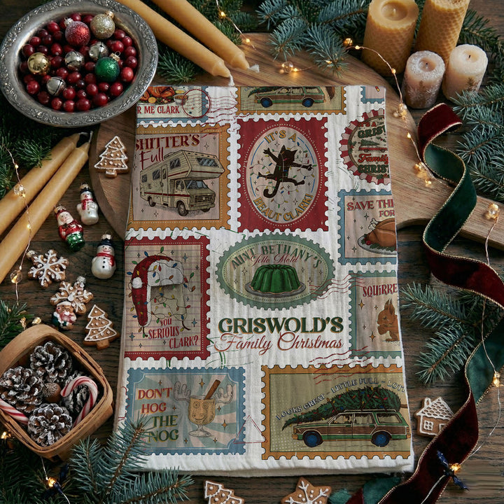 Griswold Vaca Christmas Kitchen Tea Towel Funny Holiday Decor Cheeky Fun Gift