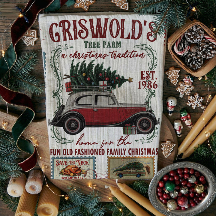 Griswold Vaca Christmas Kitchen Tea Towel Funny Holiday Decor Cheeky Fun Gift